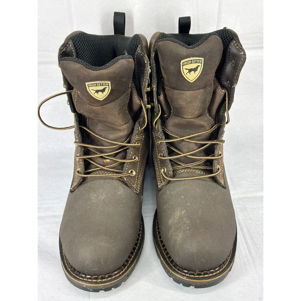 Red Wing Irish Setter 83848 Work Boots Mens Brown Waterproof Safety Toe 8.5 D